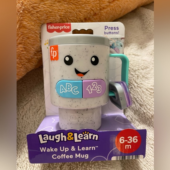 NWT Fisher Price Laugh and Learn, Wake Up & Learn Coffee Mug "Stanley Cu... - Picture 1 of 6